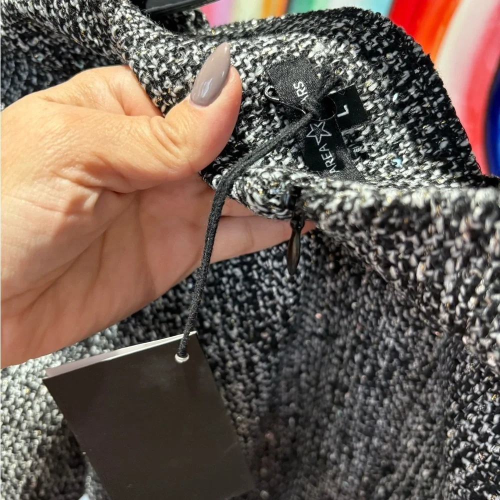 Area Stars Tweeded Black Dress Size L NWT - Picture 5 of 5